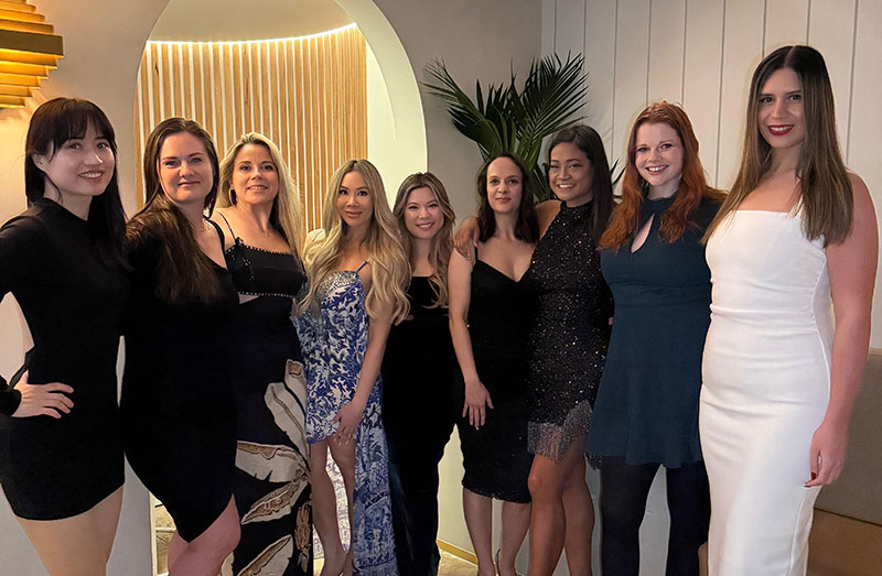 Bailamor Dance ladies letting loose and enjoying a fun night out together.